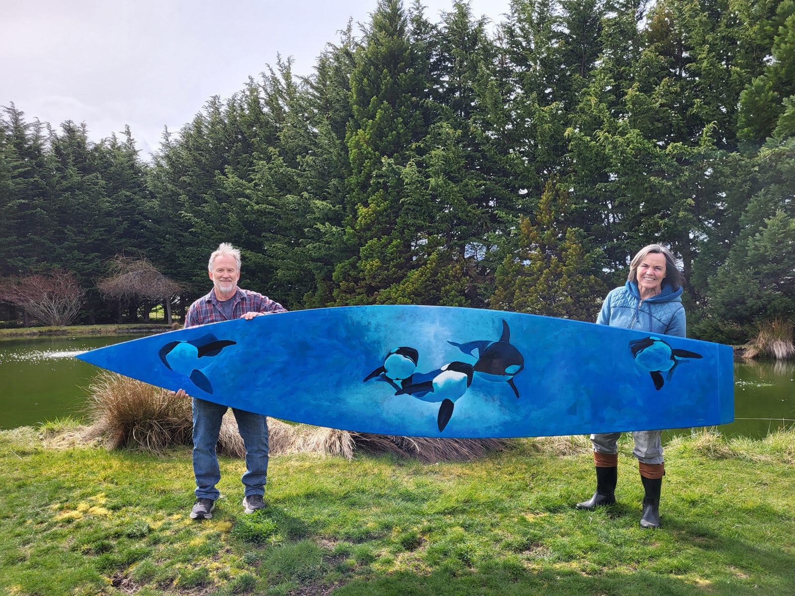 Kaholo 14 Stand-up Paddleboard painted by Sharman O. and built by Drew E.
