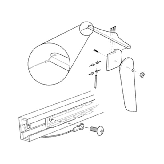 CLC Kayak & Canoe SailRig Footbrace Style Rudder Kit