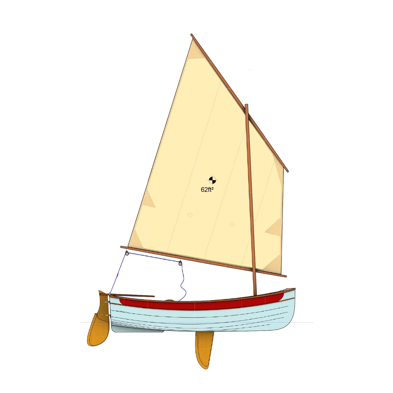 Lake Union Swift with Lug Rig rendering