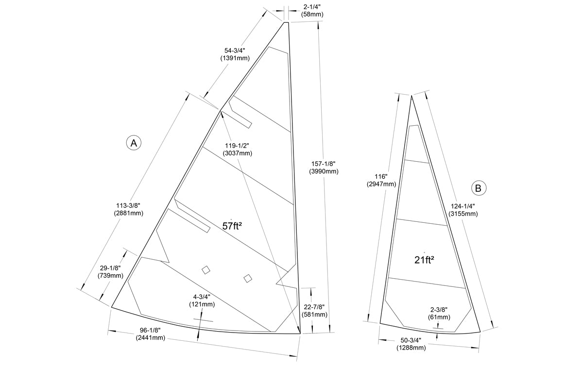 Lake Union Swift Sloop Sails – Chesapeake Light Craft