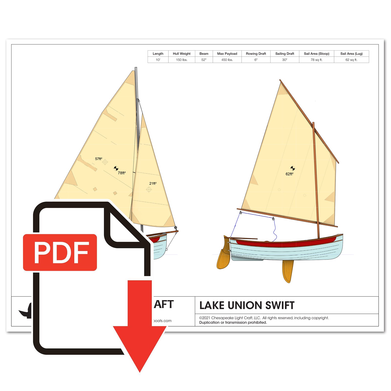 Icon to downloadable study plans for the Lake Union Swift.