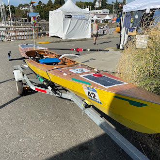 Lillian's Expedition Wherry race boat for R2AK.