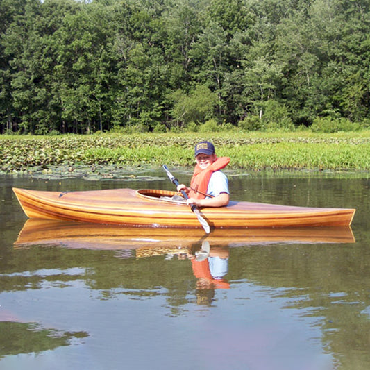 10' Little Auk Wooden Strip-Planked Kayak built by Michael R.