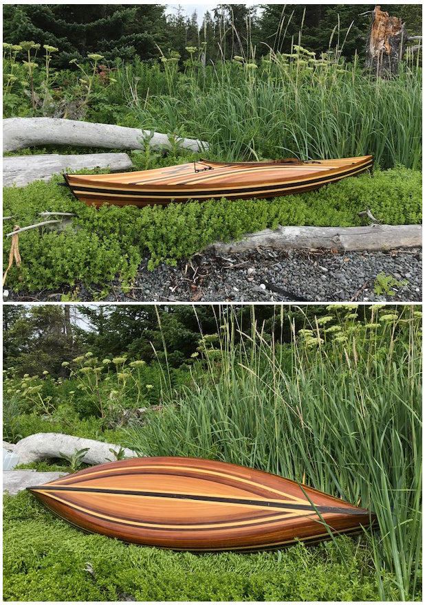 Two views of a colorfully stripped Little Auk 11 built by Bill N.