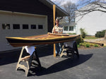 Richard C. and his dynamically stripped Little Auk 11 on stands in his driveway Thumbnail