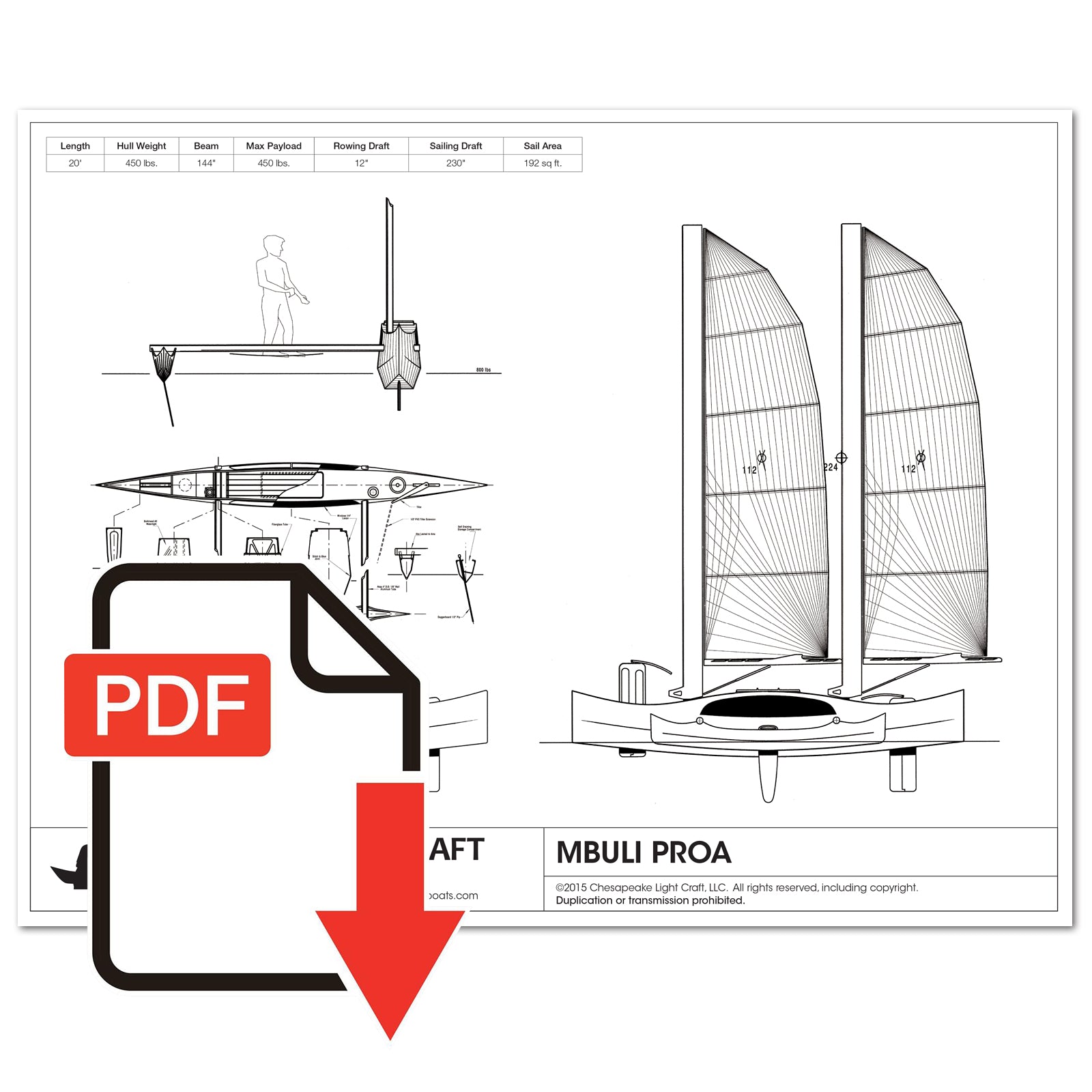 Mbuli - A Pacific Proa Study Plans - Emailed PDF