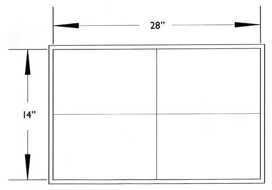 If you are building the microBootlegger indoors, make sure you have a window of this much room to get it outside when the hull is complete (measurements in inches).