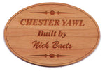 Custom Wood Nameplate - Laser-Cut Inlay/Onlay Thumbnail