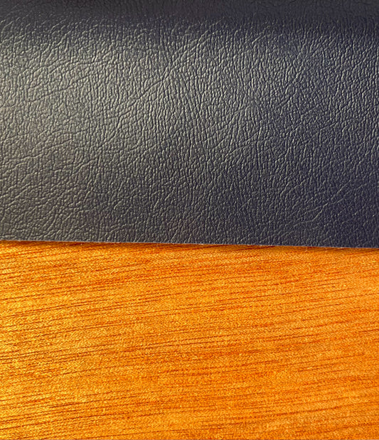 Navy vinyl material swatch for Rhode Runner seat cushions