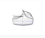 Section view of the Night Heron High Deck shows the large volume of the kayak's foredeck. Thumbnail
