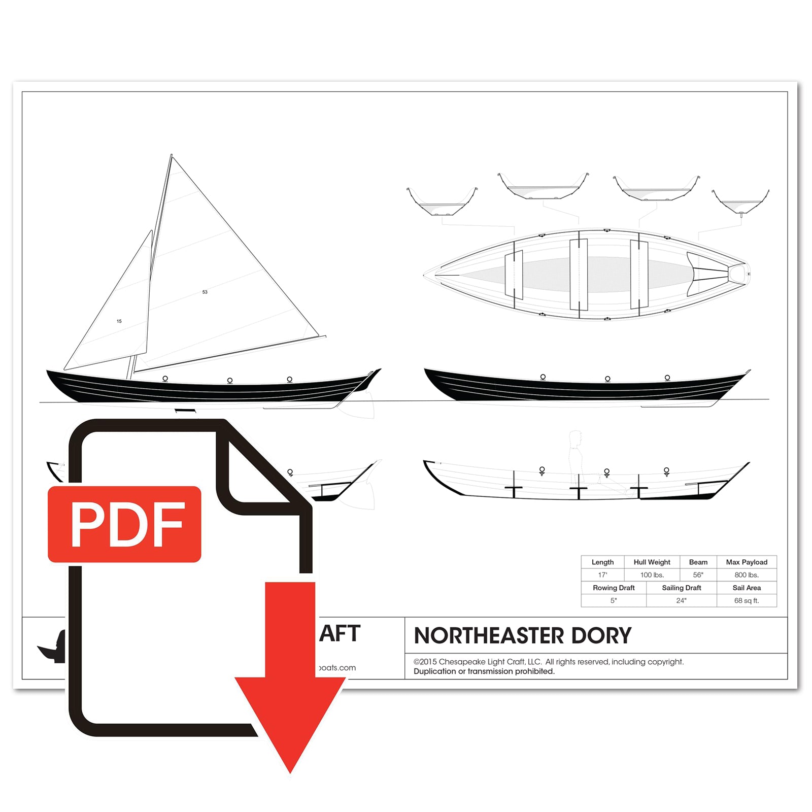 Northeaster Dory Study Plans - Emailed PDF