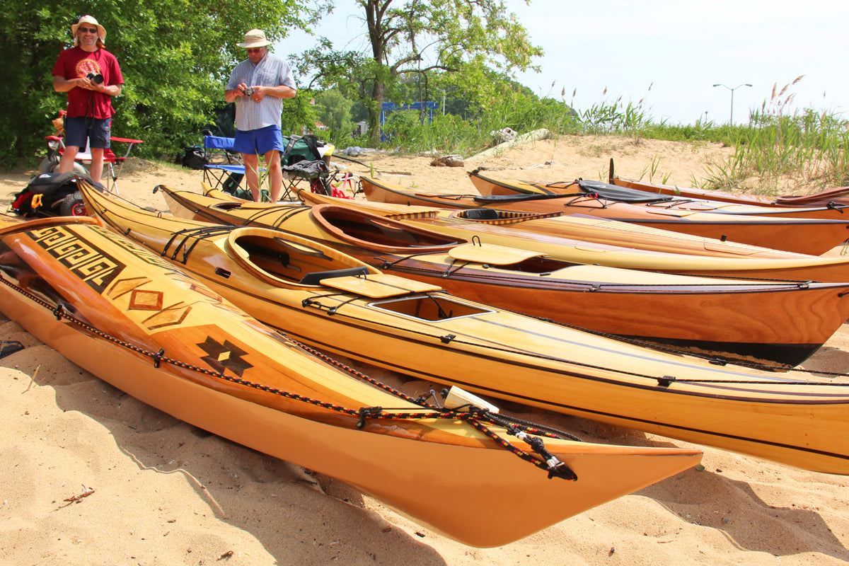Petrel strip-planked sea kayak