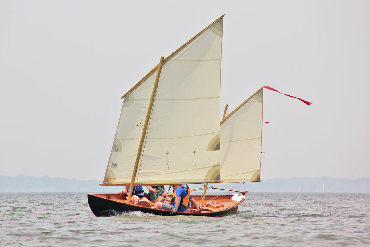 Southwester Dory sailing OkoumeFest 2015