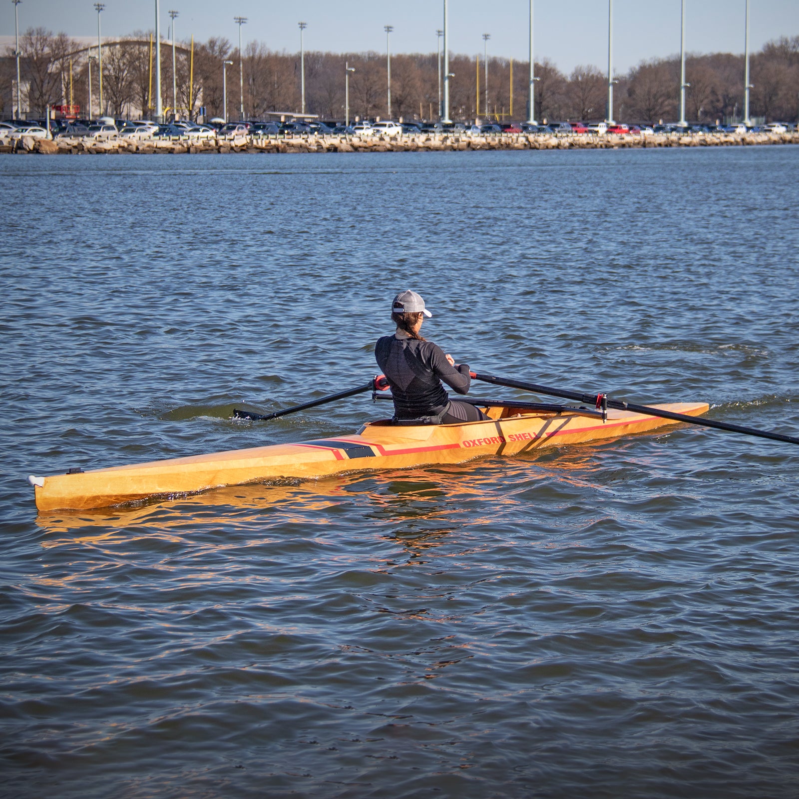 Oxford Shell II rowing just off the Naval academy seawall Annapolis, MD