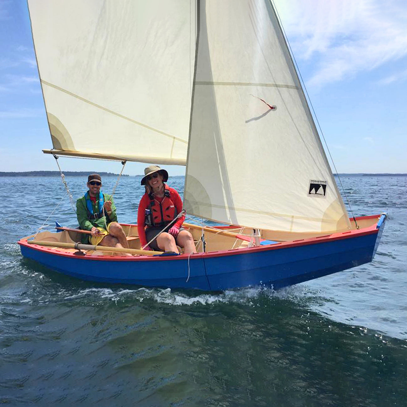 Passagemaker Dinghy Take Apart built by Mike and Jess S, seen during the Small Reach Regatta, Brookin, ME