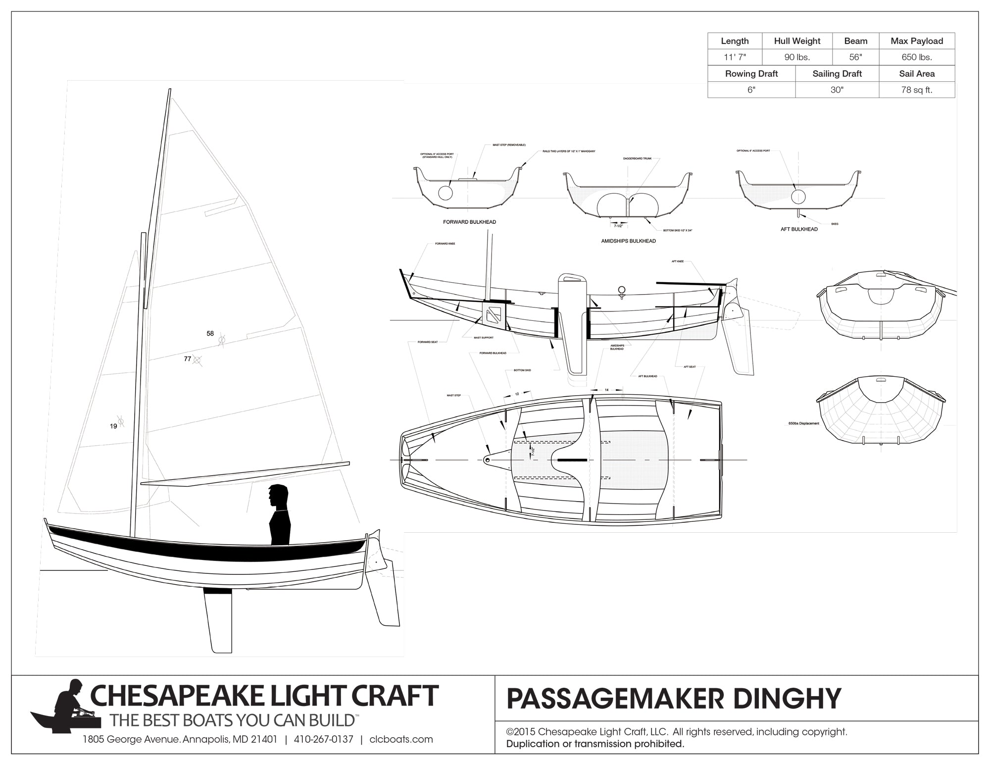 Passagemaker Dinghy Study Plans page 1