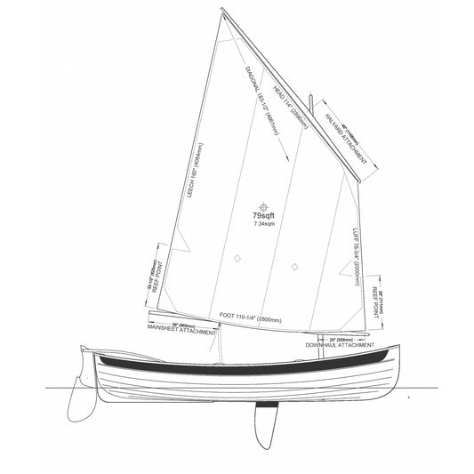 Lighthouse Tender Peapod Balanced Lug Rig