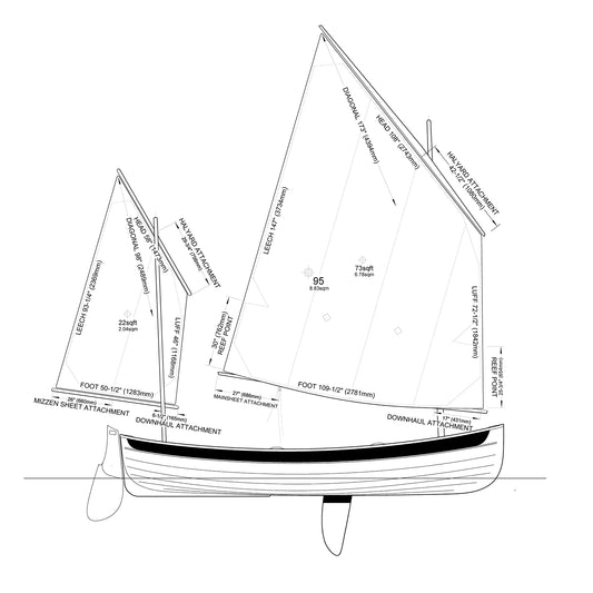 Lighthouse Peapod Tender Yawl Rig