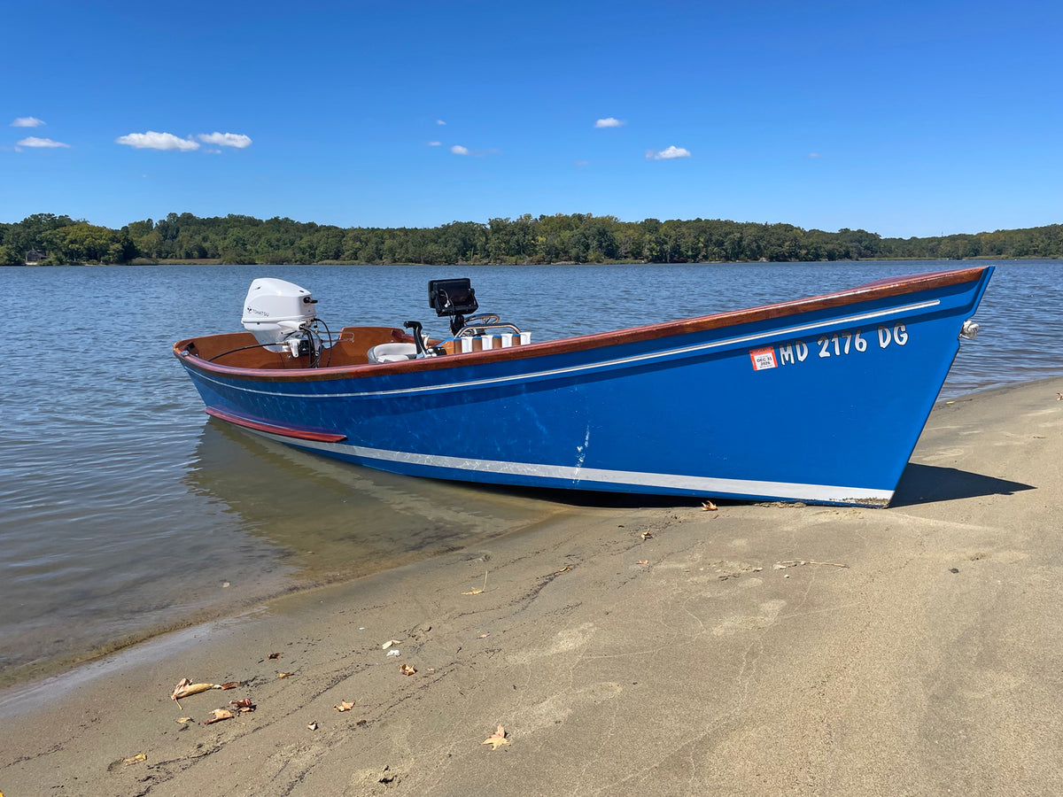 Peeler Skiff built with a modified low profile center console, built by Brent A.