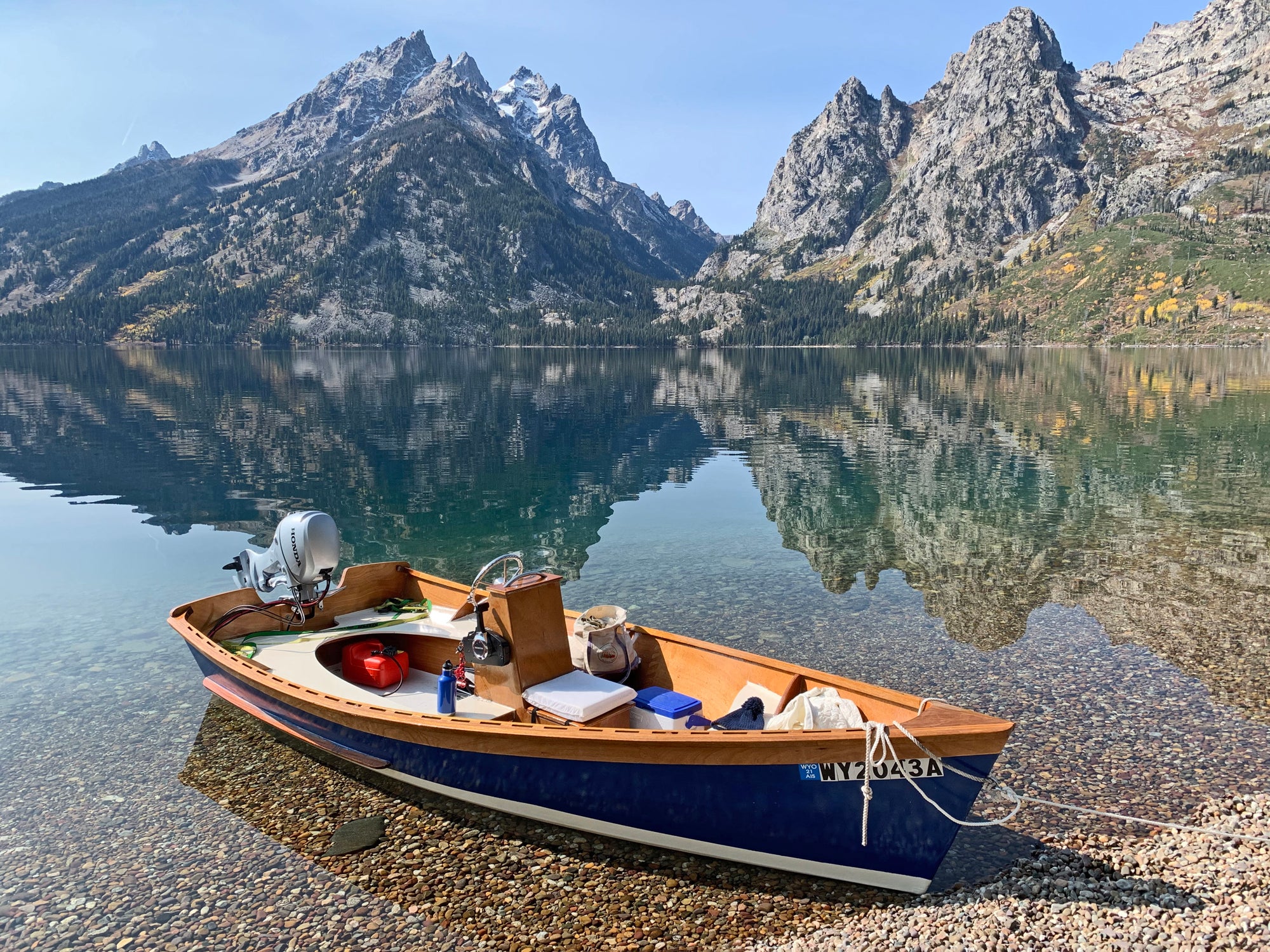 Peeler Skiff built by Terry T, Grand Teton National Park, WY.