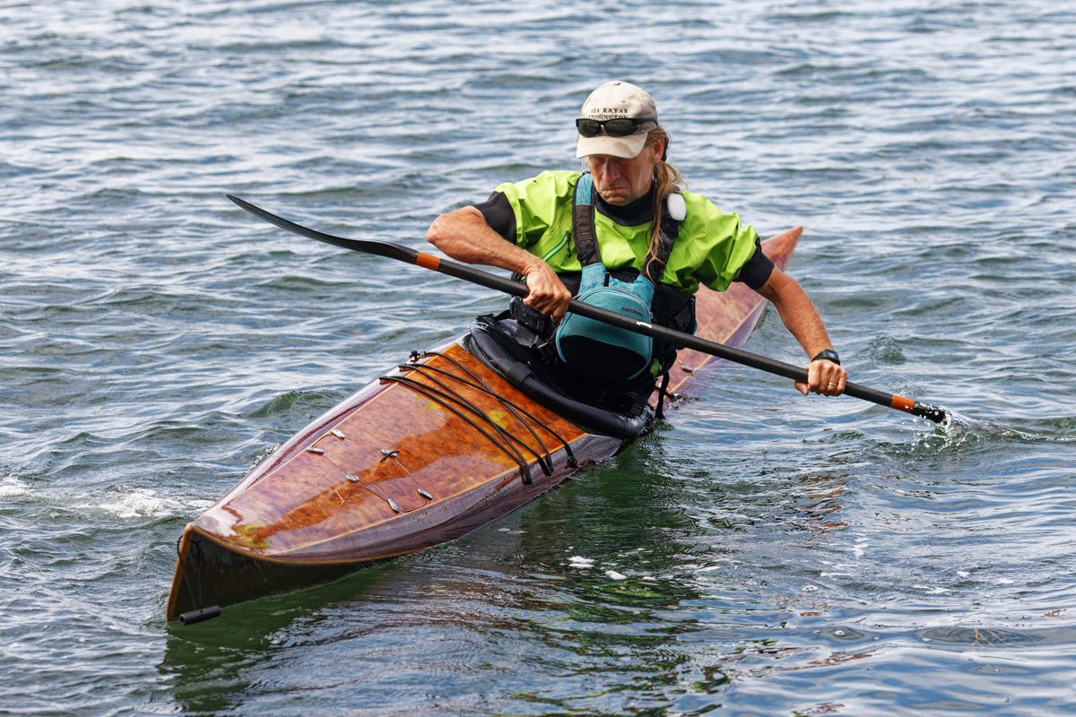 Petrel strip-planked sea kayak