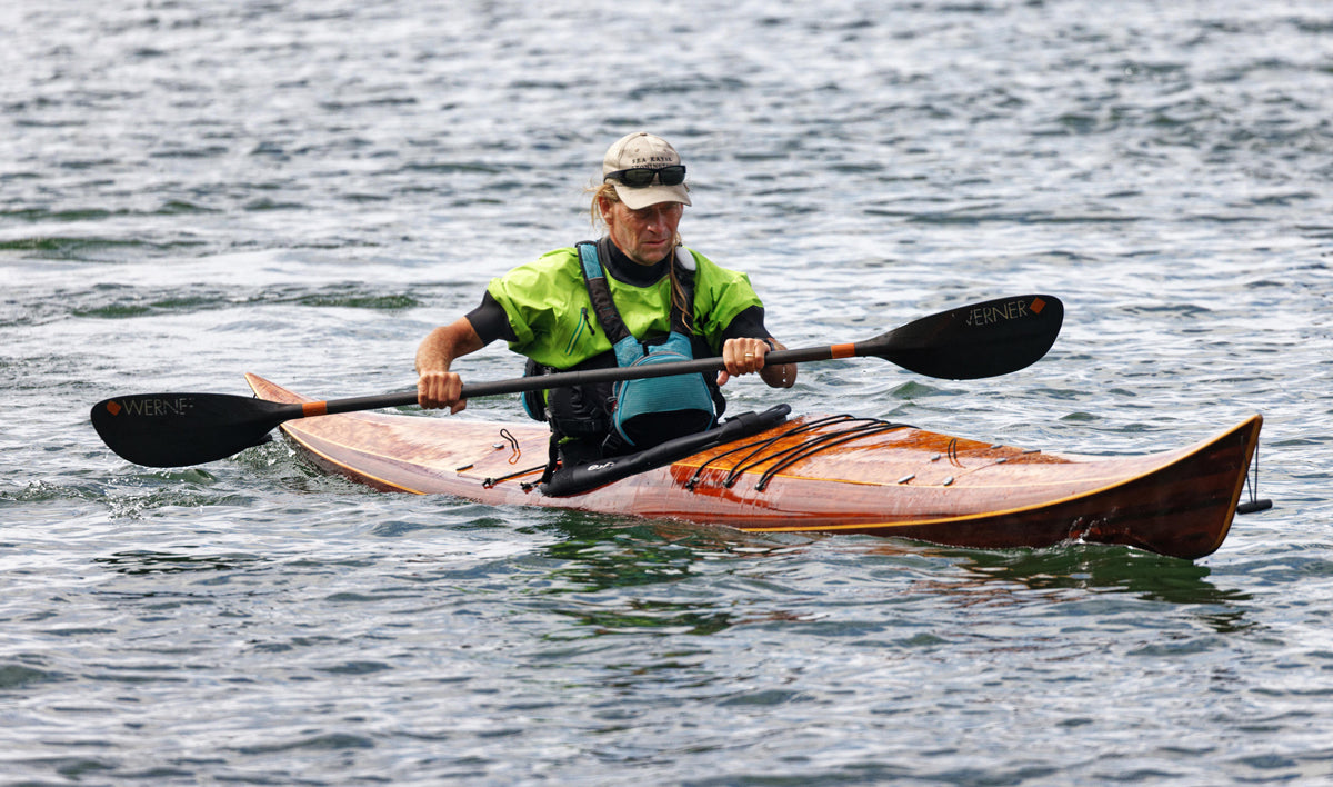 Petrel strip-planked sea kayak