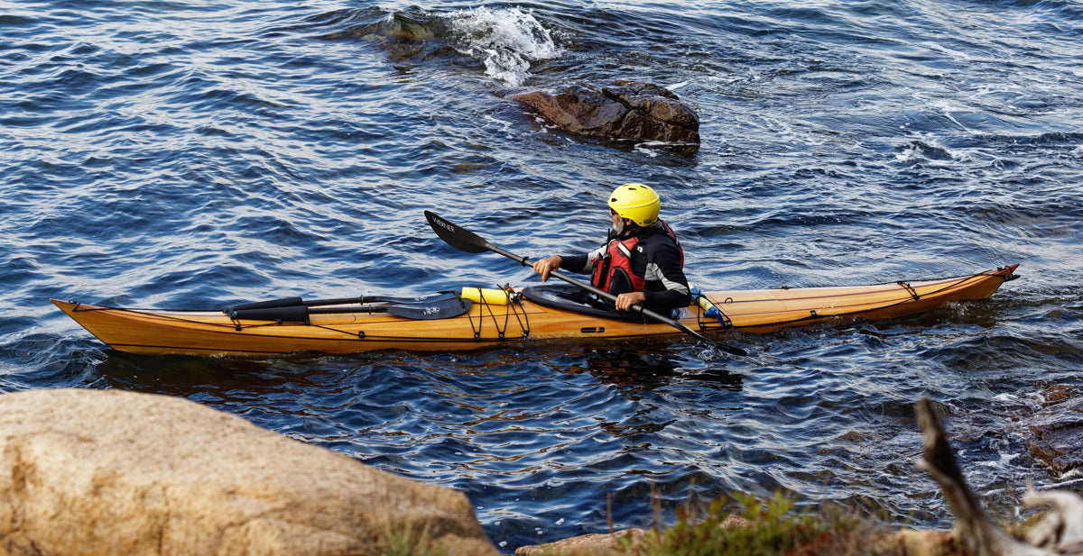 Petrel strip-planked sea kayak
