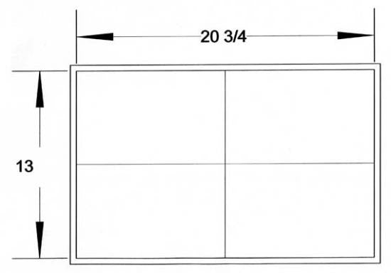 If you are building the Petrel indoors, make sure you have a window or door of this much room to get it outside when the hull is complete (measurements in inches).