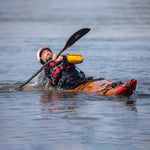 Guillemot Play strip-planked kayak being paddled during the Schoodic Sea-Kayak Retreat, ME in 2021. Thumbnail