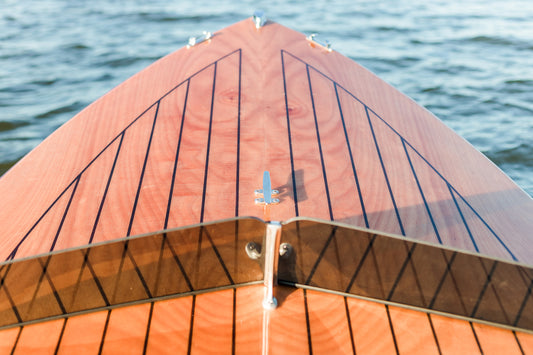 Windshield and bow of Rhode Runner