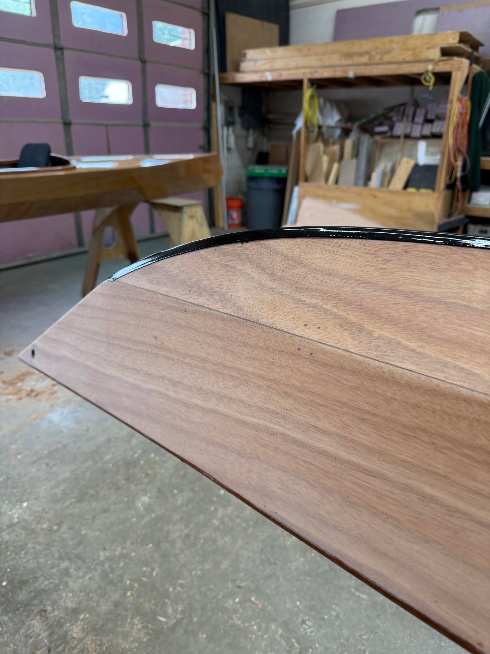 Rubstrip Kit stern application on kayak