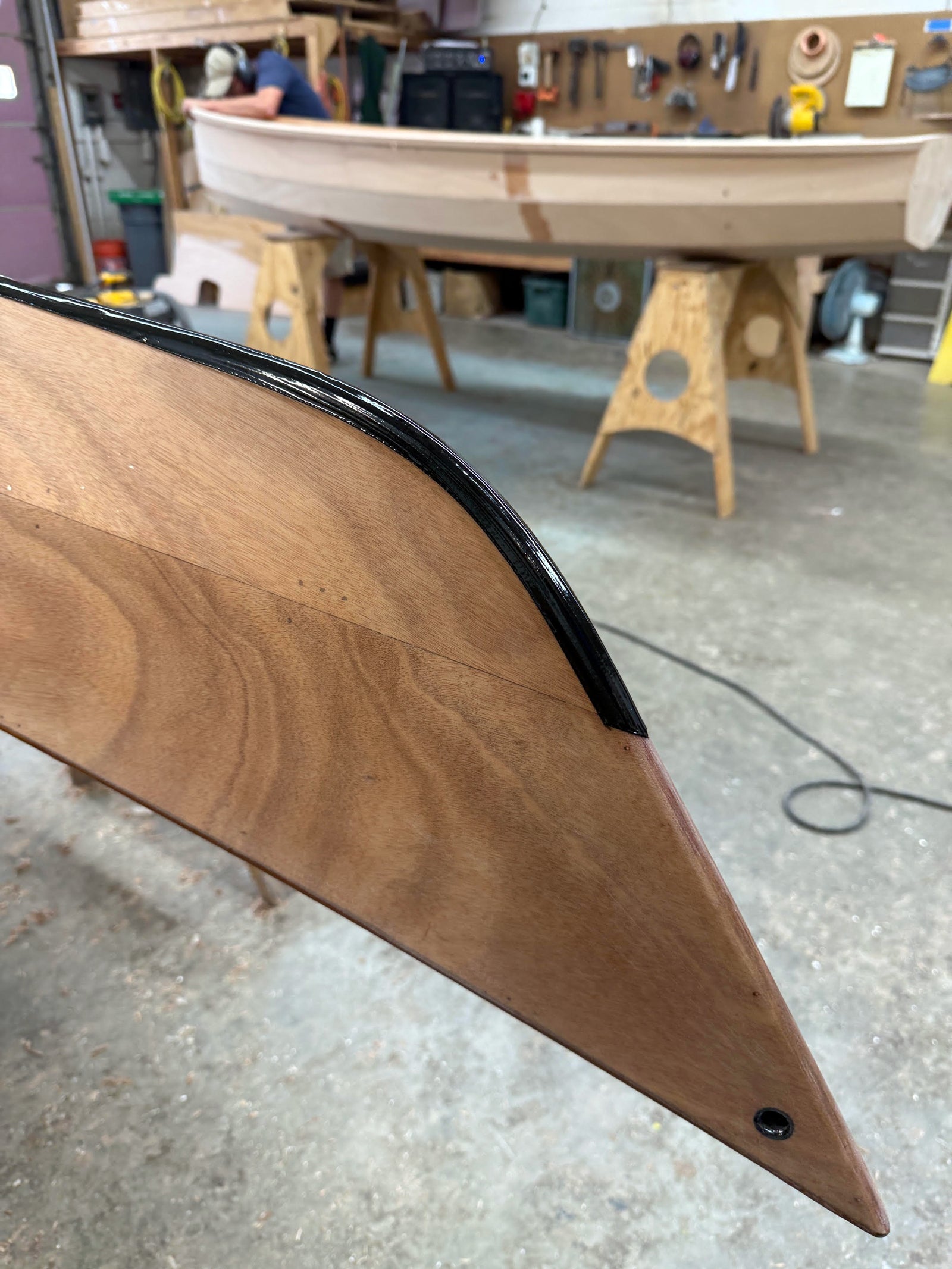 Rubstrip Kit stern application on kayak