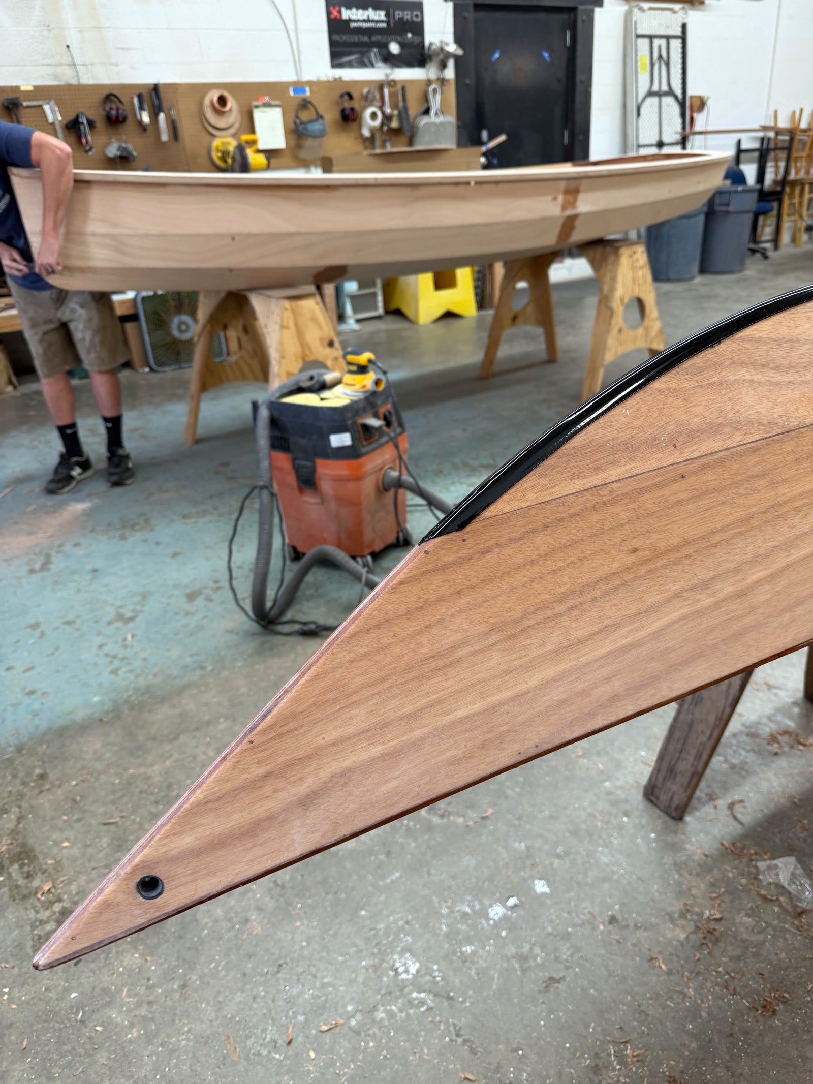 Rubstrip Kit stern application on kayak