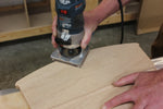 Using a router to round over wood parts in the Rug Runner kit. Thumbnail