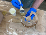Bonding the steering wheel parts of the Rug Runner kit. Thumbnail