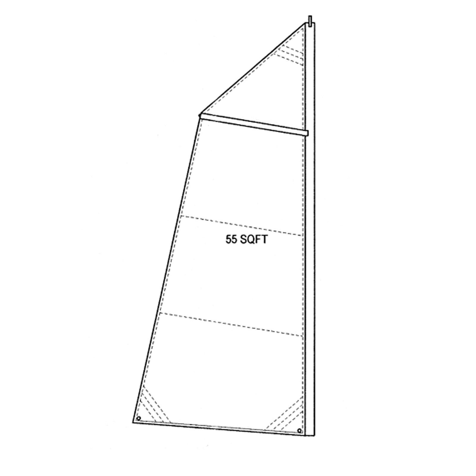 CLC SailRig 55 sqft sail pattern