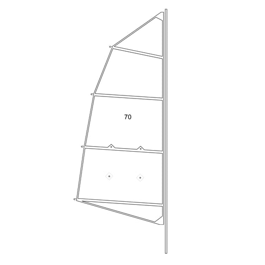 CLC SailRig 70 sqft sail pattern