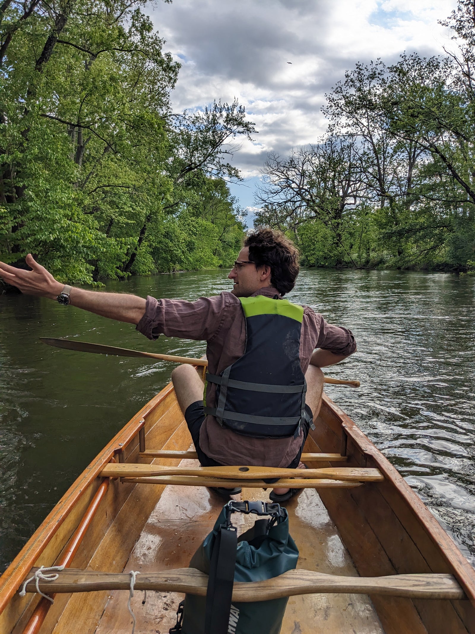 Sassafras 16 Canoe built by Luke B. seen on the Musconetcong River, NJ