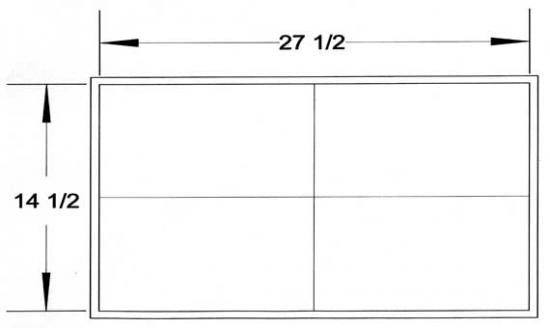 If you are building the Sea Island Sport Kayak indoors, make sure you have a window or door of this much room to get it outside when the hull is complete (measurements in inches).
