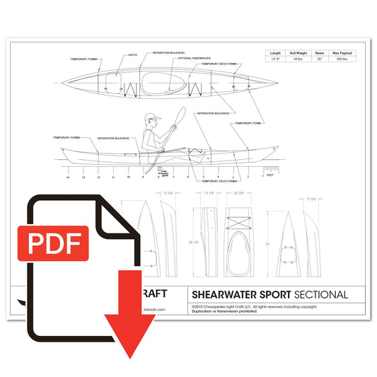 Sectional Shearwater Sport Study Plans - Emailed PDF