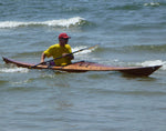 Phillip T paddling in a chop in his shearwater 17 kayak. Thumbnail
