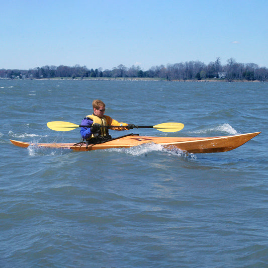 Shearwater 16 Hybrid paddled by John Harris.