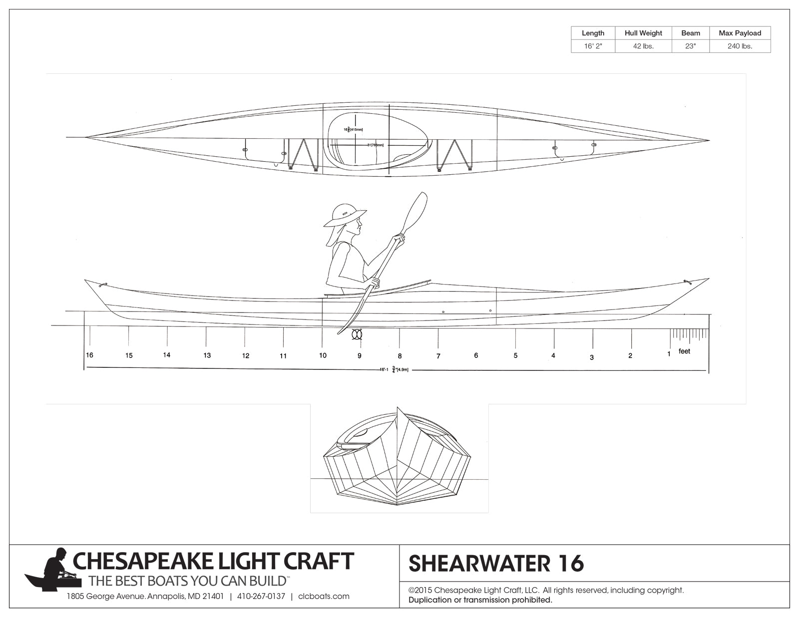 Shearwater 16 Study Plans, page 1.