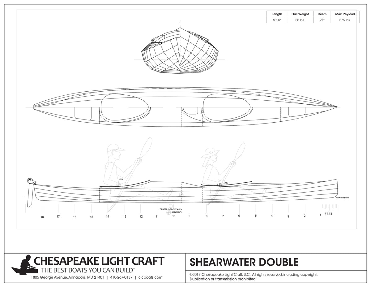 Shearwater Double study plans, page 1.