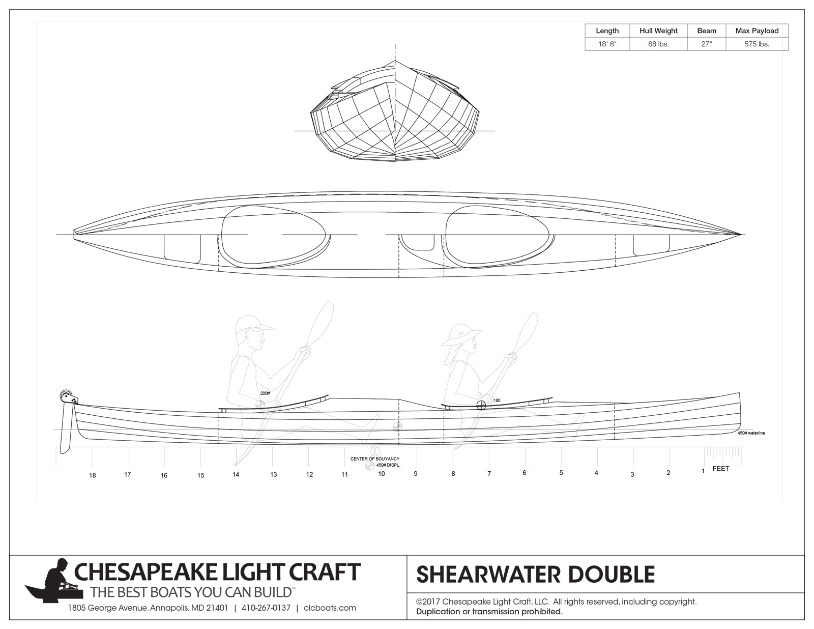 Shearwater Double study plans, page 1.