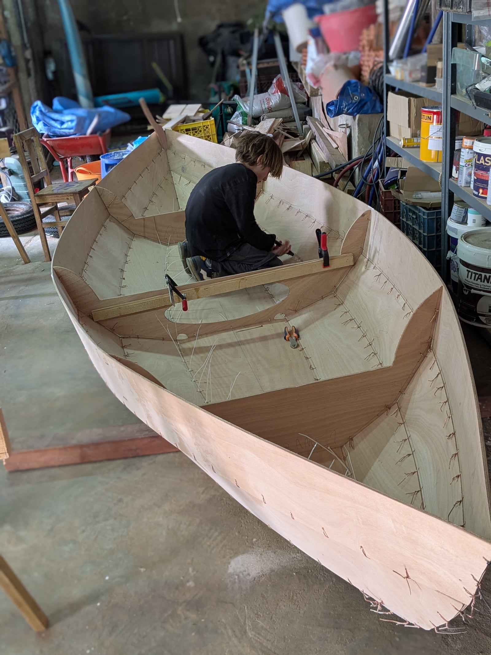 Skerry, "Lazaretto" being built by 13 year old, Koa C.