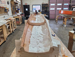 Surge Coastal Rower hull being fiberglassed Thumbnail