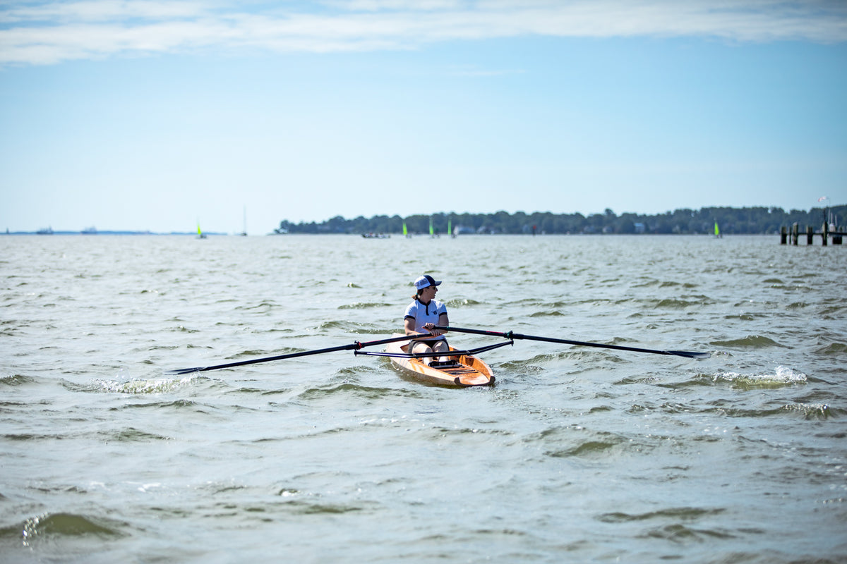Rowing the Surge Coastal Rower on the Severn River, Maryland