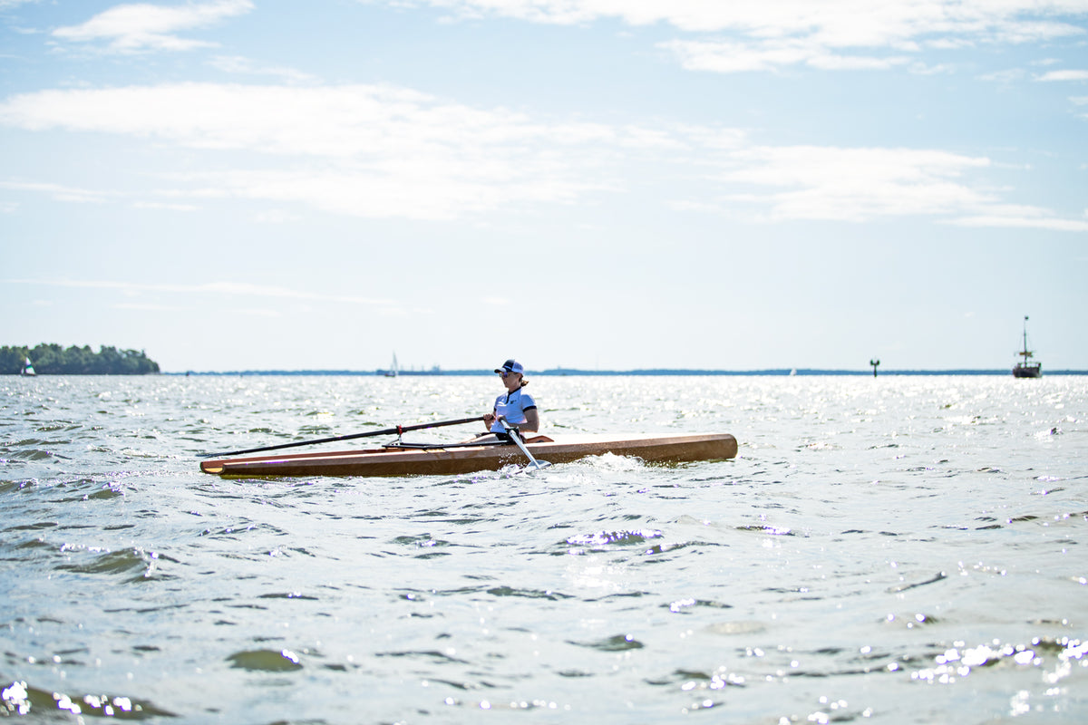 Rowing the Surge Coastal Rower on the Severn River, Maryland