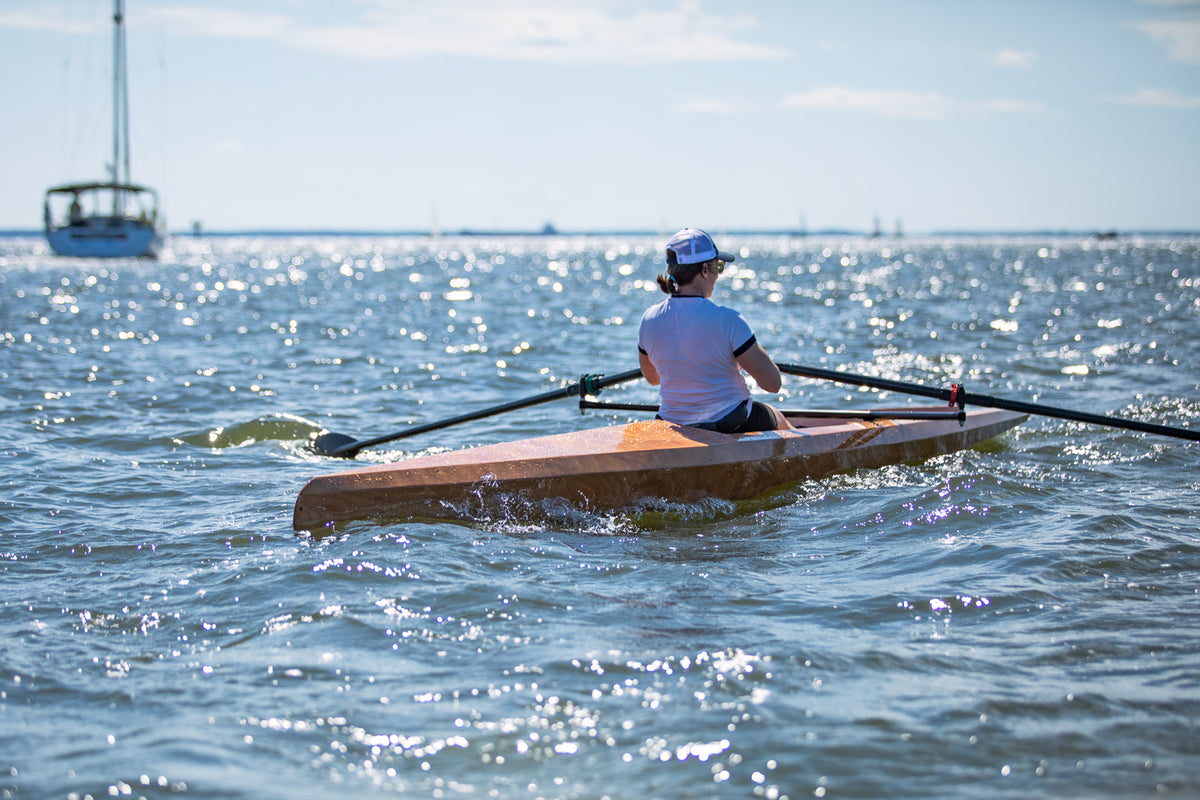 Rowing the Surge Coastal Rower on the Severn River, Maryland